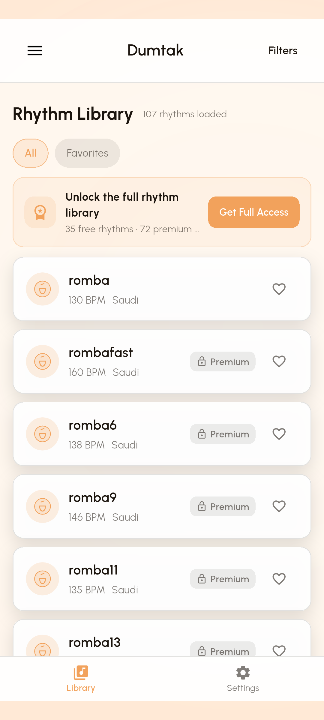 Dumtak rhythm library